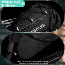 NEWBOLER Bolsa de Selim para Bicicleta, Impermeável, para MTB e Estrada, com Capacidade de 10 Litros, Dobrável, para Bicicletas Traseiras.