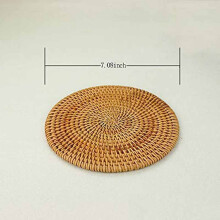 12 Pcs Rattan Trivets for Hot Dishes-Insulated Hot Pads,Durable Pot Holder for Table,Heat Resistant Mats for Kitchen