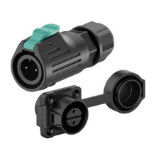 EW-LP12 Industrieller Wasserdichter Stecker, Schnellstecker Runder Luftfahrtstecker, 2-Pin Kunststoffgehäuse, Schnellstecker