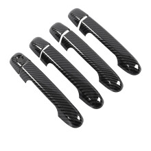 For 2007 2008 2009 2010 Carbon Fiber Outside Exterior Outer Side Door Handle Protector Cover Trim