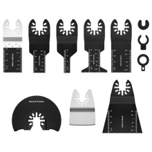 8Pcs Oscillating Saw Blades Set Bi-Metal Stainless Steel Multitool Kit for Wood Plastic Cutting Gaskets Included