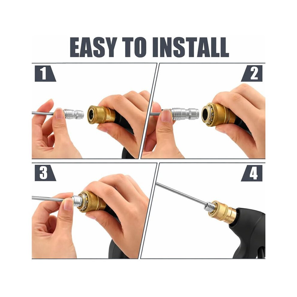 4 Pack High Pressure Washer Nozzle Kit For Washing Machine & Ac Cleaning, Stainless Steel Pressure Washer Jet Nozzles 6031120224261