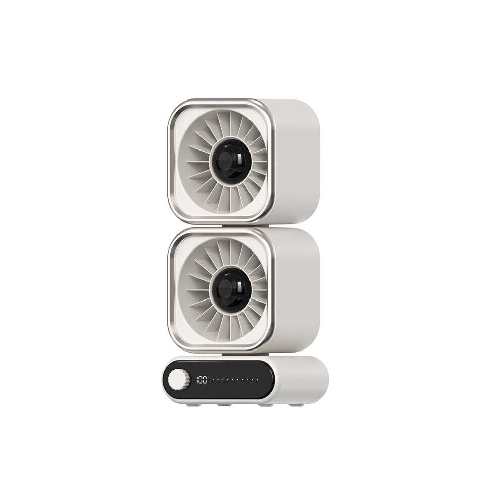 High-Speed Desktop Fan Dual- Rotating Air Circulation Desktop Fan 4000Mah Battery Rechargeable100 Speed Adjustable A 4714120656295