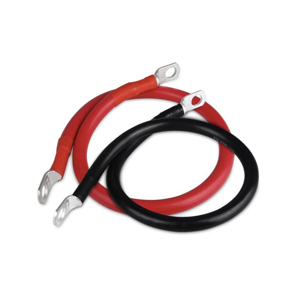 Battery Cable 6Awg 20 Inch Battery Power Inverter Cables Set With 3/8" Lugs Terminals 6032926506087