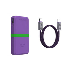 SIKAI CASE for UGREEN 145W 25000mAh PowerBank Anti-Slip Shockproof Cover with Cable Full Port Access Button Protection Gray