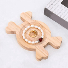 4-Piece Wooden Bead Display Tray for Bracelets and Accessories Showcase