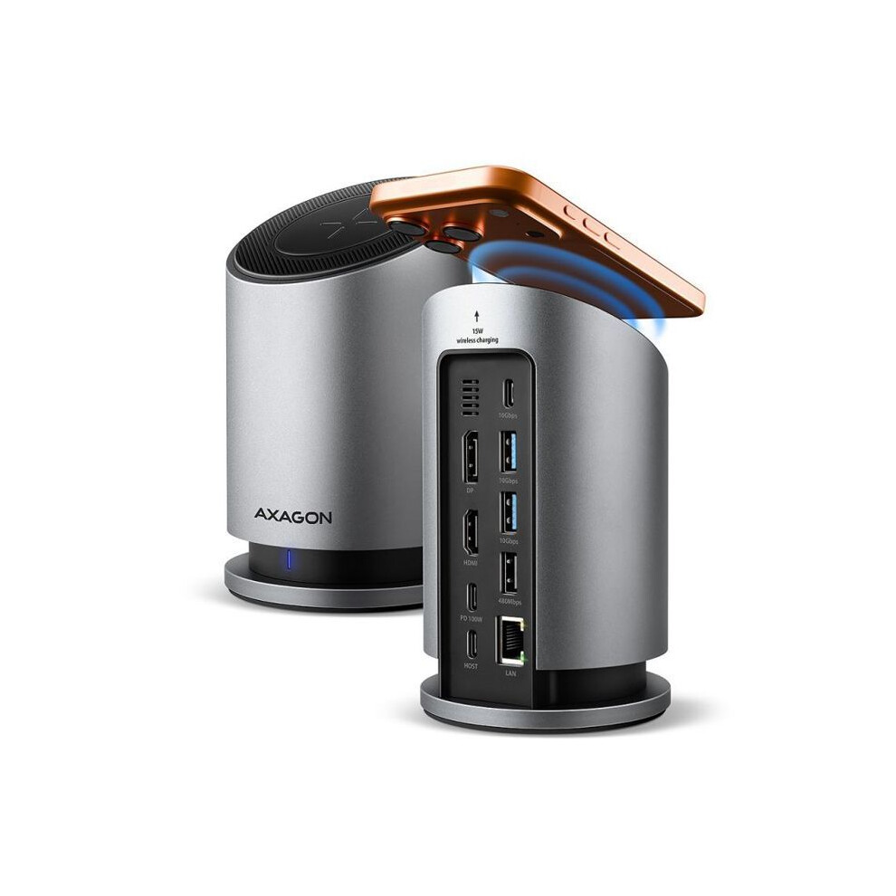 AXAGON HMC-WL9 - Dockingstation - USB-C 32 Gen 2 Thunderbolt 3 Thunderbolt 4 Thunderbolt 5 - HDMI DP - 1GbE - Bild 4