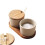 Ceramic Kitchen Seasoning Jars Set - Salt, Pepper, and MSG Containers 2pcs 1