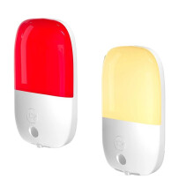 2 Szt. 670 Nm Czerwonej Lampki Nocnej LED do Spania, Czujnik Zmierzchu do Świtu, Automatyczne Włączanie/Wyłączanie, Ściemnialne Lampki Nocne,
