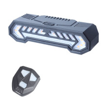Luz de Bicicleta Sem Fio com Controle Remoto, Pisca-Pisca e Luz Traseira para Segurança Ao Pedalar À Noite, Equipamento de Ciclismo À Prova D'Água