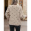 Damen-Pullover mit Punkten, Langärmelig, Rundhalsausschnitt, Strickpullover-Oberteile Khaki M 6