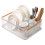 Dish Drying Rack with Wooden Handle,Multifunctional Kitchen Tabletop Drainer - Rust, Space Saving Organizer 1