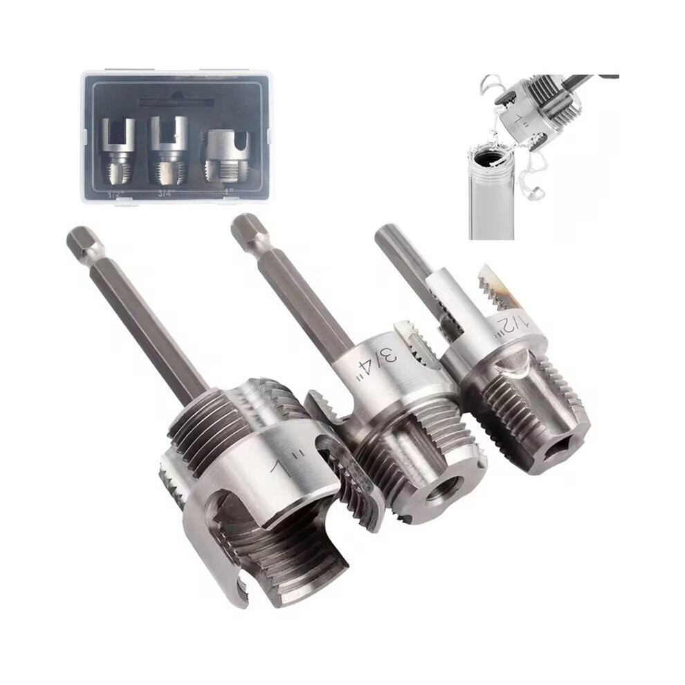 Pipe Threading Tool Pvc Pipe Threading Cutter Water Pipe Internal External Thread Tapping Tool Electric Drill 4712293958840