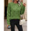 Damen-Pullover mit Punkten, Langärmelig, Rundhalsausschnitt, Strickpullover-Oberteile Grün XL 4