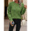 Damen-Pullover mit Punkten, Langärmelig, Rundhalsausschnitt, Strickpullover-Oberteile Grün XL 5