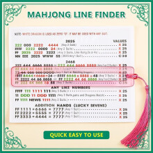 4 Pcs Mahjong Finder, Bright Acrylic Mahjong Reader for Beginners, Thickened Rules Reader