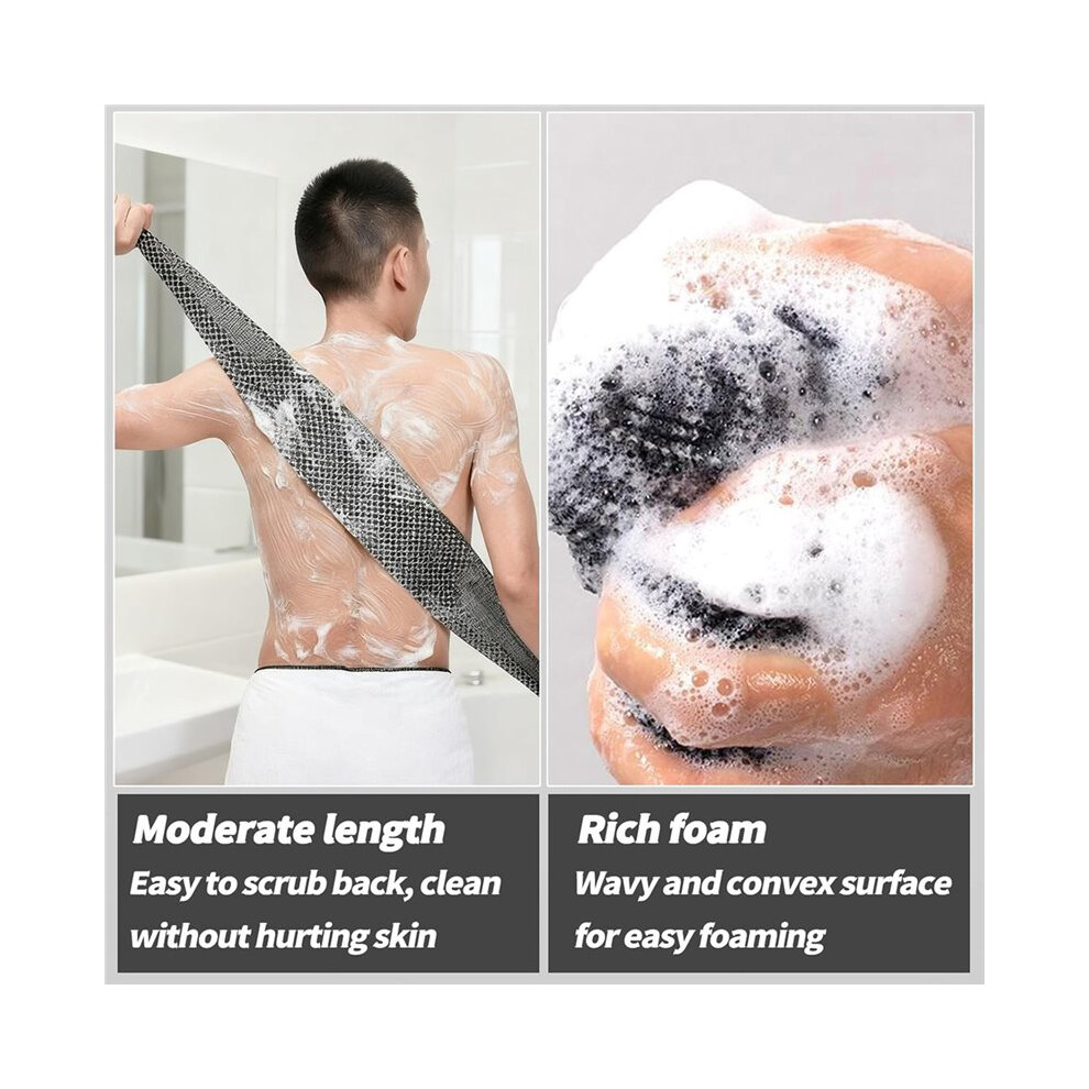 Exfoliating Antibacterial Shower Towel, Exfoliating Body Scrubber for Men Women for Cleaning&Spa C