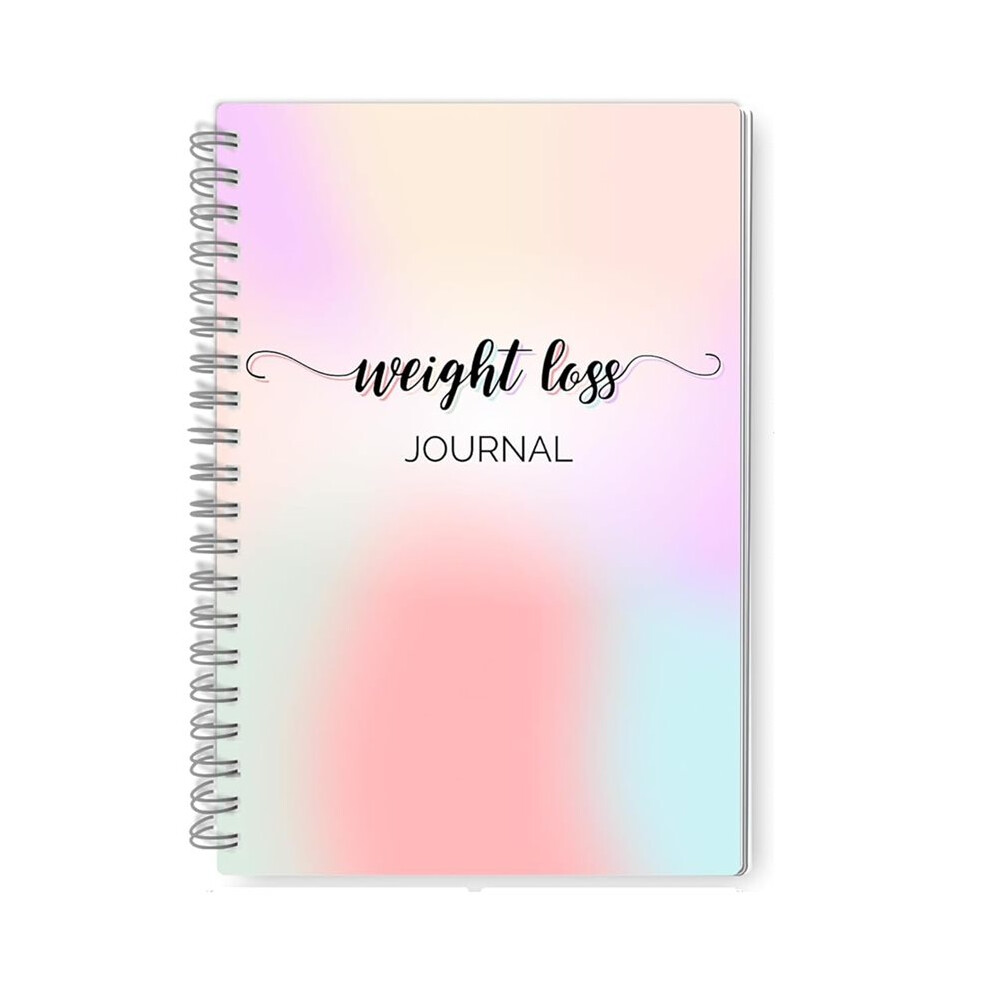 12 Month Weight Loss Journal Pounds Lost & Body Measurements Tracker - A5 (Rainbow)