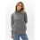 Women'S Sweaters Fall Winter Quarter Zip Casual Ribbed Cable Knit Pullover Grey One Size 2