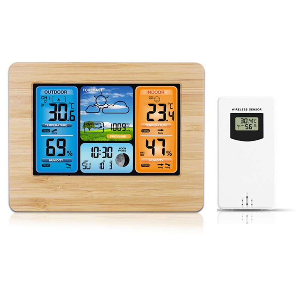 Digital Weather Station Clock Weather Forecast Barometer Thermometer Hygrometer With Wireless Outdoor Sensor 6032785943528
