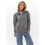 Women'S Sweaters Fall Winter Quarter Zip Casual Ribbed Cable Knit Pullover Grey One Size 5