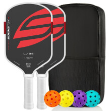 Pickleball Paddles Set Project Boomstk Elongated Boom Core Racket Elongated Boom Core Racket Wit 4 Balls Bag