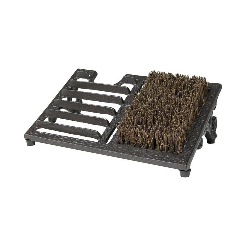 Heavy-Duty Cast Iron Boot Scraper & Brush - Shoe Scraper Vintage Outdoor Mud Cleaner 4711675193459