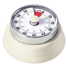 Eleganter Vintage-Küchentimer Aus Edelstahl mit Magnetbefestigung, 60-Minuten-Countdown und Akustischem Signalgeber