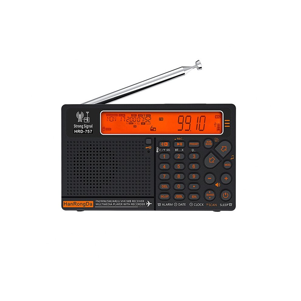 Hanrongda Hrd-757+W3 Radio Fm All-Band Radio Fm Ips Screen With Card Aux In Plays Emergency Receiver A 6033073623610