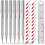 6 Pack TungstenCarbide Scriber Tools Set,with 24 Replacement Tips & 1 Steel Ruler, Magnetic Metal Marking Tools 1