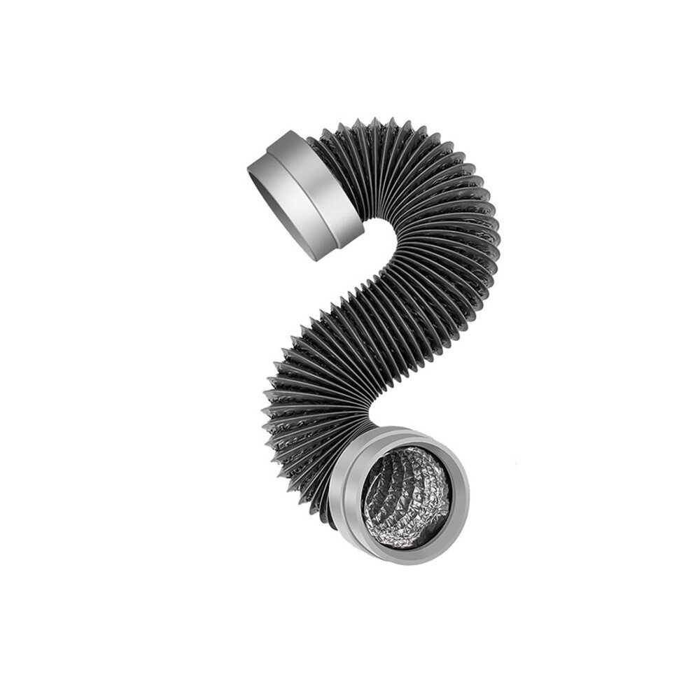 5Ft Dryer Vent Hose 4 Inch, 6-Layer Aluminum Flexible Dryer Duct With Rubber Seal Connectors,Dryer Hose Vent Kit 6031144105850