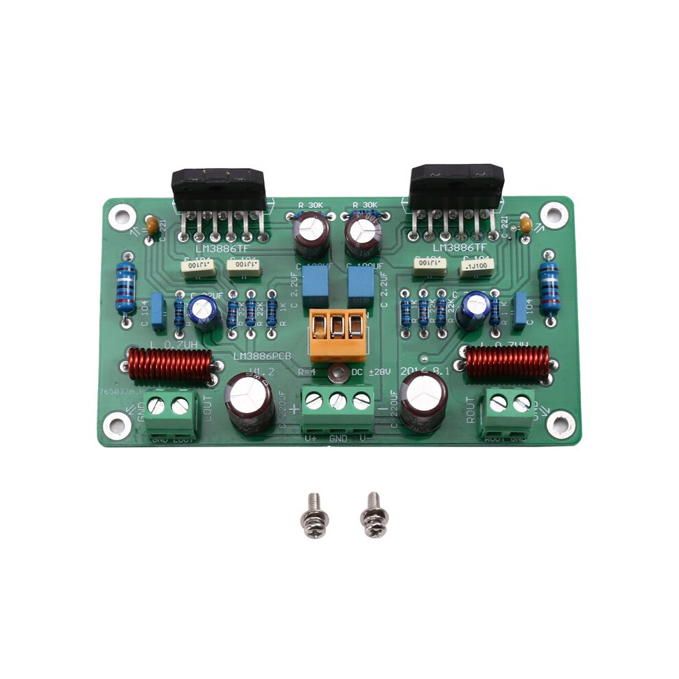 Lm3886 Stereo Amplifier Board,High-Fidelity Power Amplifier Board, Stereo Audio Amplifier Board,Low Noise,Low Distortion 6032810448233