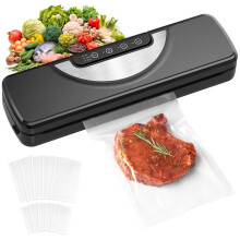 Vacuum Sealer Machine Automatic Food Vacuum Sealer with Built-in Cutter Multi-Functional Vac Packing Machine EU Plug