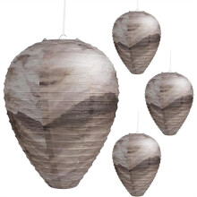 4 Pack Waterproof Wasp Nest Decoy Outdoor Hanging Fake Wasp Nest for Patio Garden Yard Eaves Home