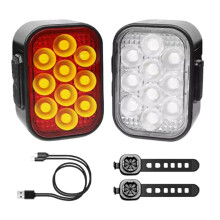 BUCKLOS Bike Headlight Taillight USB Rechargeable Bicycle Front Rear Lamp LED Cycling Tail Lights MTB Light Accessories