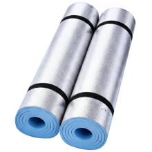 2 Pack EVA Foam Camping&Yoga Mat,6mm Insulated Waterproof Exercise Mats with Foil Backing,Sleeping Ground Mat(180x50 cm)