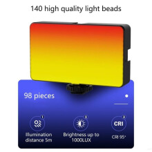 Camera LED Fill Light 3 Color Adjustable 1800mAh Powerful for Makeup Artists and Content Creators Long Battery Use