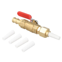 Sandblaster Nozzle Kit with Brass  Valve Connector 4 Alumina Ceramic Tips for Rust Paint Removal Surfaces Treatment