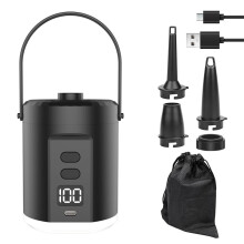 Outdoor Portable Air Pump with LED Light and Digital Power Display Used for Inflation and Deflation of Air Cushions