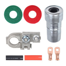 1 Set Positive Negative Battery Terminal Connector W/Cleaning Brush Fit Battery Terminal Set 91980-3X010 for