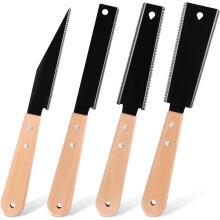 Pack of 4 Hand Saw 6 Inch Wood Saw Small Fine Saw Wood Saw Double-Edged Pull Saw 11/17 TPI Dowel Saw Woodworking Tools