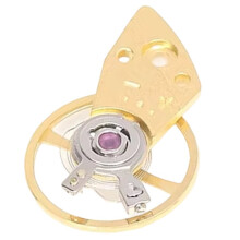 New for Nishitetsu 8200 Balance Wheel with Clamp Plate and Connecting Swing Balance Spring Sleeve Gold
