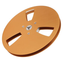 Generic 7 Inch Universal Aluminum Alloy Empty Takeup Reel for Reel to Tape Machines, Replacement 1/4" Empty (Gold)