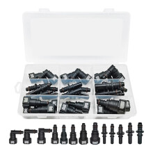 Fuel Quick Connect Fittings, 30pcs Fuel Repair Kit, 13 Size Hose Release Connector Straight Elbow