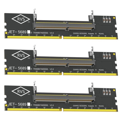 3pcs DDR5 Laptop to Desktop Memory Adapter Card Notebook to PC Computer Memory Extension Adapter for Desktop PC