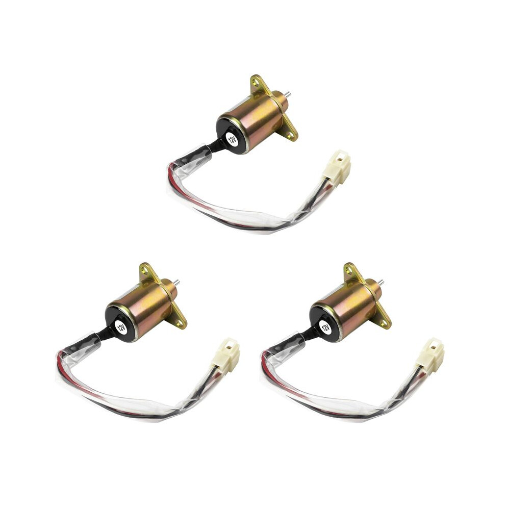 3X Fuel Shutoff Solenoid For 12V Engine Takeuchi 1503Es-12S5suc5s Stop Solenoid Part 17594-6001-4 Sa-4562T 6032407265229