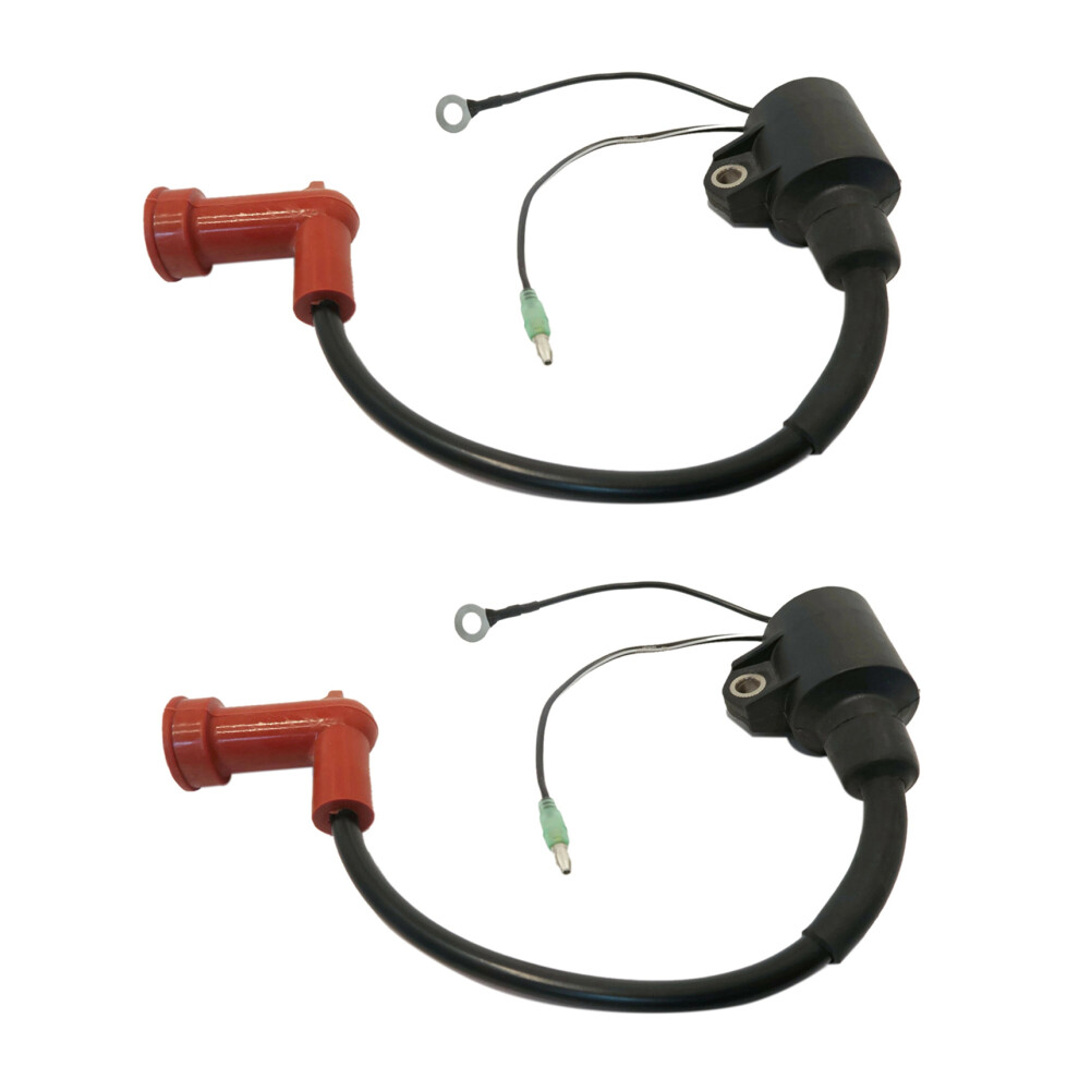 2X Ignition Coil Module For 63V-85570-00-00 63V855700000 Outboard Engines Black/Red 6032848735749