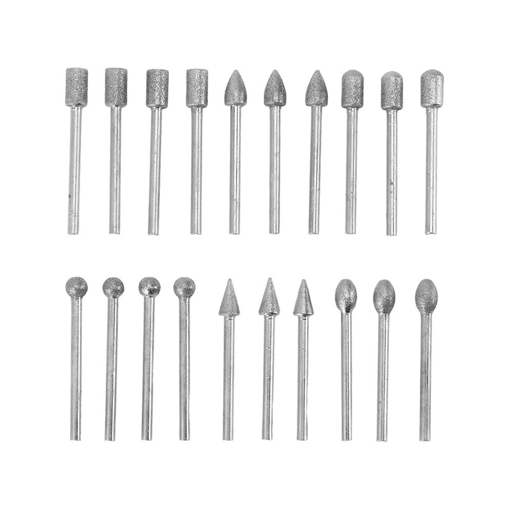 20Pcs Stone Carving Set Grinding Bit Set Versatile Use For Wood Carving Jadestone Marble Emery Material 6032556319644