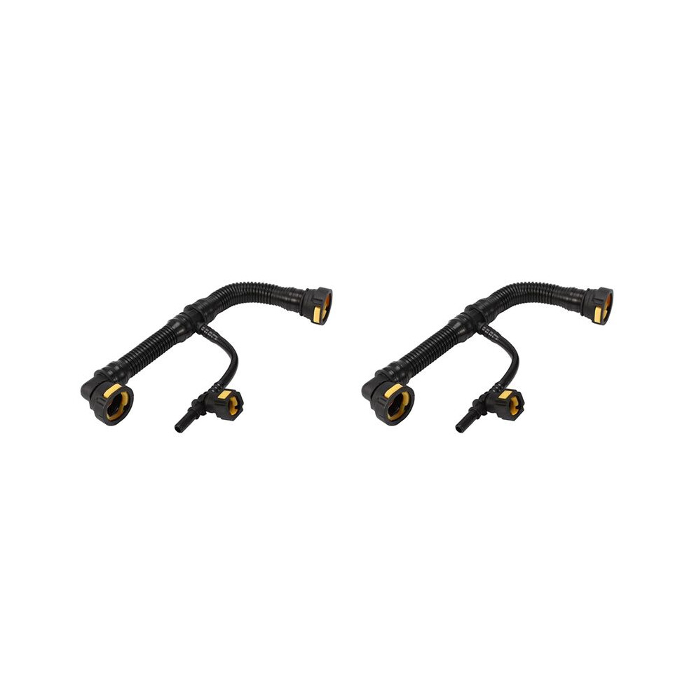 2X 1192.Wz Engine Vest Hose Cylinder Cover Oil Breather Pipe For 1007 206 207 307 Sw C2 C3 C4 Black 4712094626801