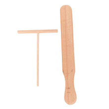 2 UtensíLios para Cozinhar Panqueca EspáTulas e Espalhador de Madeira para Crepe - Tortilla Ancinho Ferramentas para Espalhar Massa UtensíLios de